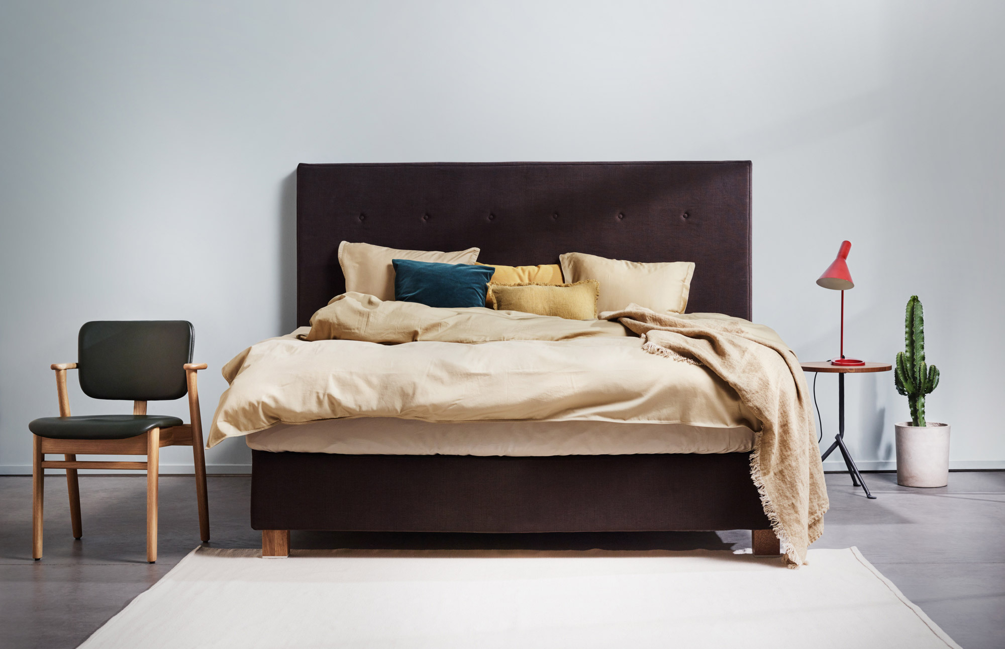 Matri By Fennobed - bed interior design brown beige Matri By Fennobed - bed interior design brown beige